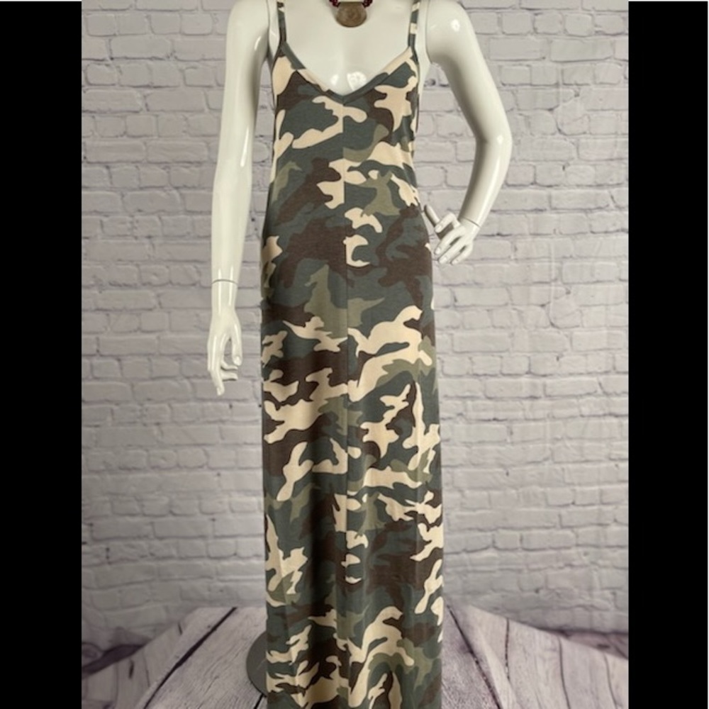 Brand New Camo Print Maxi Dress Various - Picture 6 of 9